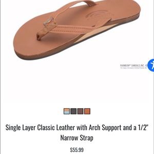 Rainbow brown leather sandals. 6.5-7.5. Never worn.